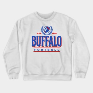 Retro Buffalo Football Vintage Crest Crewneck Sweatshirt